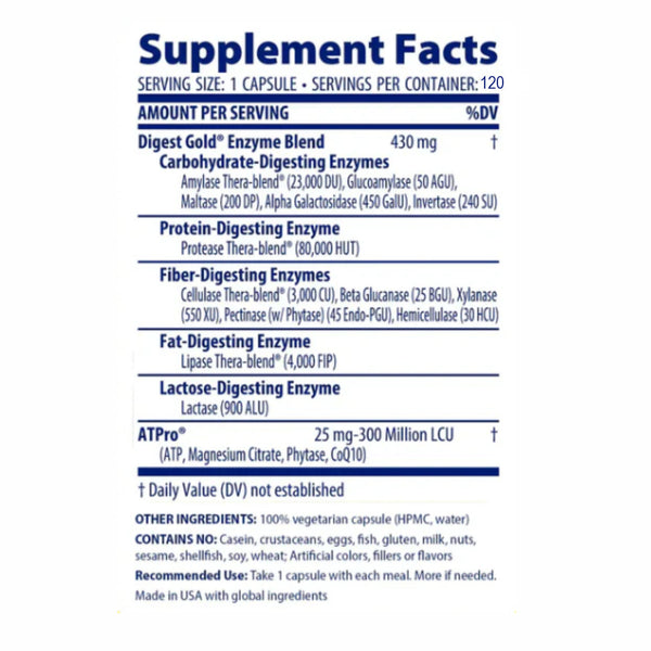 Enzymedica, Digest Gold, 120 cps (20% de Descuento)