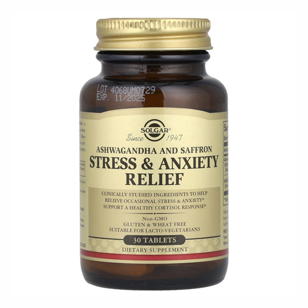 Solgar, Ashwagandha, Anti Estrés y Ansiedad, 30 tbs - Compra 1 lleva el otro al 50% - 2 frascos por $47.99