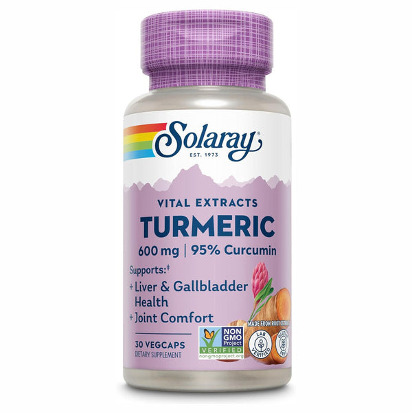 Solaray, Turmeric, 600mg, 30 cps - Compra 1 lleva el otro al 50% - 2 frascos por $33.13