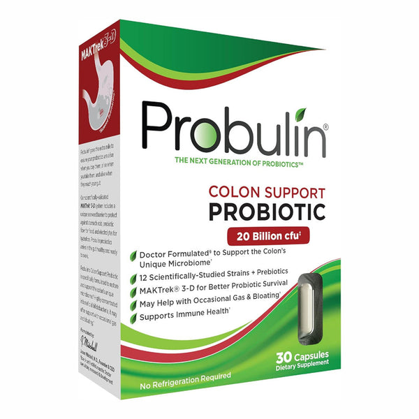 Probulin, Colon Support, Probiotic, 30 cps - Compra 1 lleva el otro al 50%  - 2 frascos por $68.99