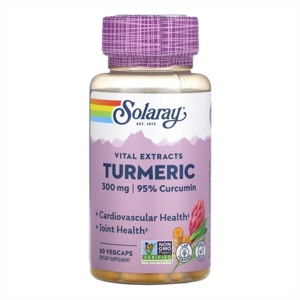Solaray, Turmeric, 600mg, 60 cps - Compra 1 lleva el otro al 50%  - 2 frascos por $61.04