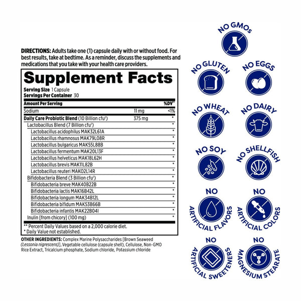 Probulin, Daily Care Probiotic 30 cps - Compra 1 lleva el otro al 50%  - 2 frascos por $44.99